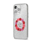 Valentine Wreath iPhone 14 Pro Max Glitter Tough Case Silver Angled Image