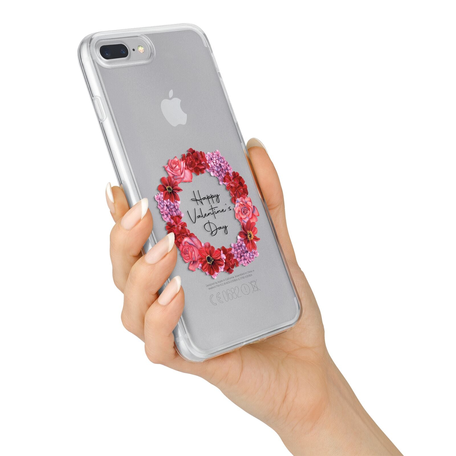 Valentine Wreath iPhone 7 Plus Bumper Case on Silver iPhone Alternative Image