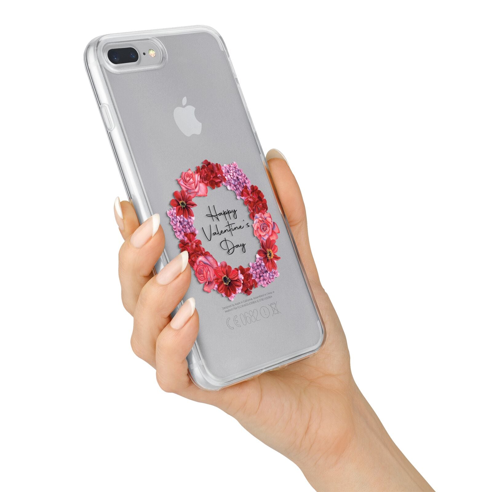 Valentine Wreath iPhone 7 Plus Bumper Case on Silver iPhone Alternative Image