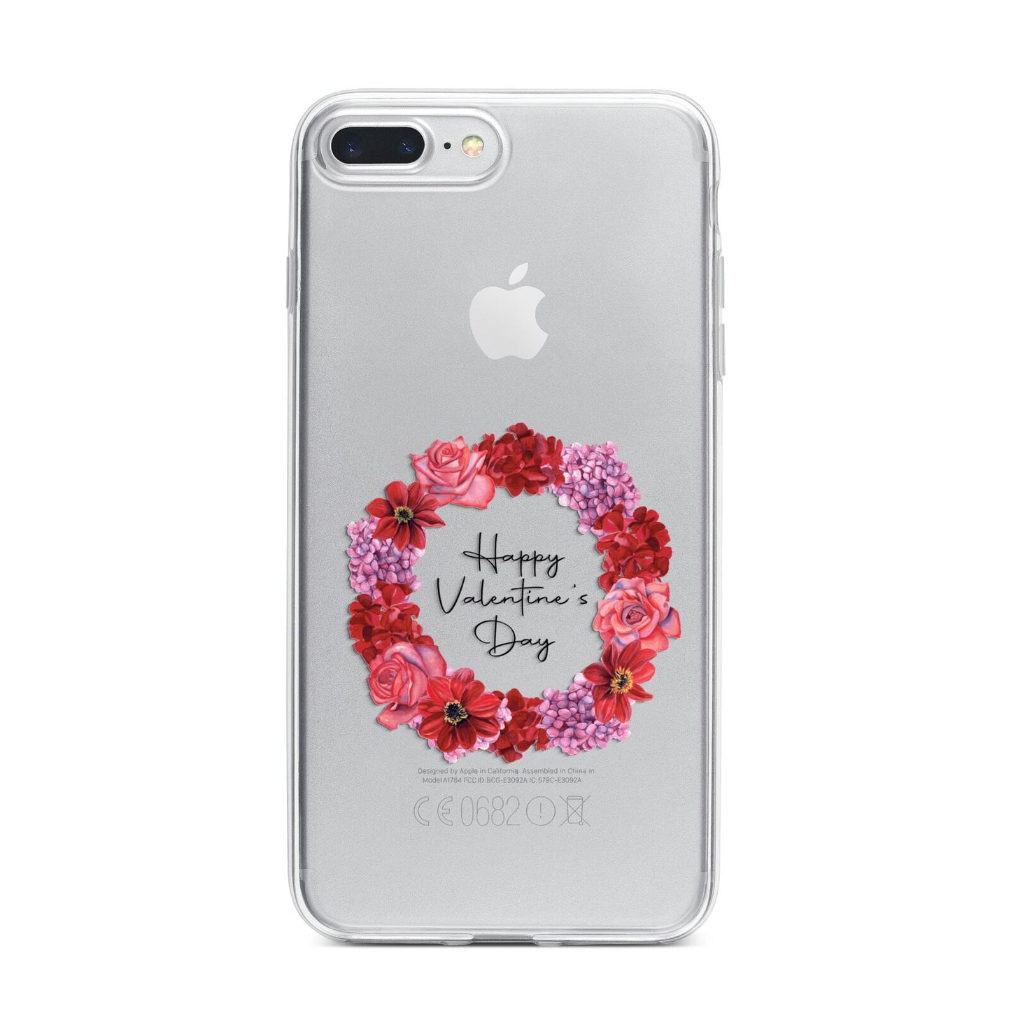 Valentine Wreath iPhone 7 Plus Bumper Case on Silver iPhone