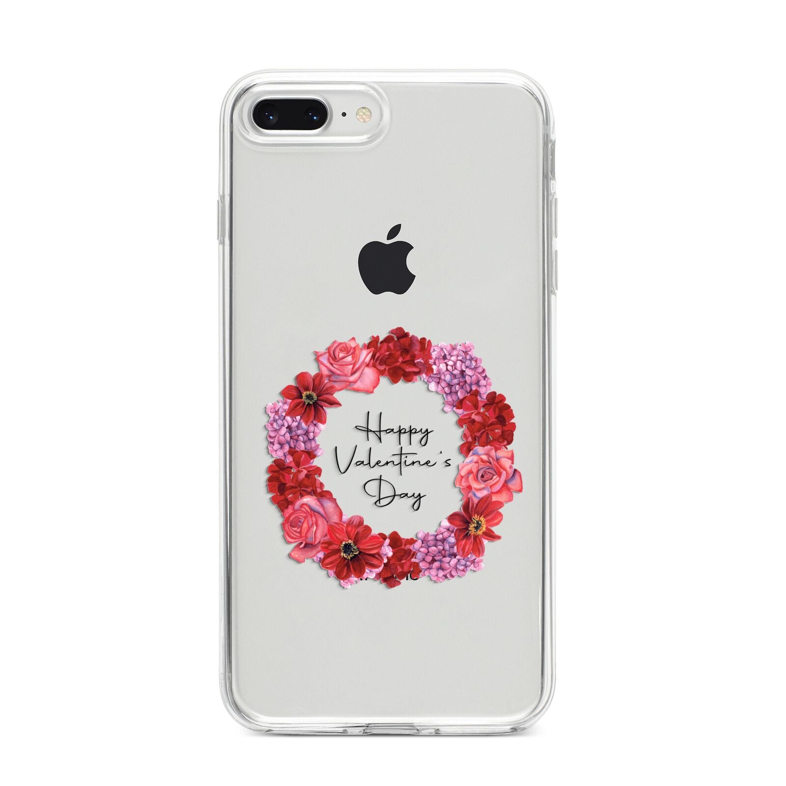 Valentine Wreath iPhone 8 Plus Bumper Case on Silver iPhone