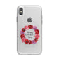Valentine Wreath iPhone X Bumper Case on Silver iPhone Alternative Image 1