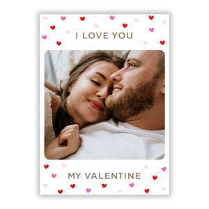 Valentinstag-Herz-Konfetti-Grußkarte
