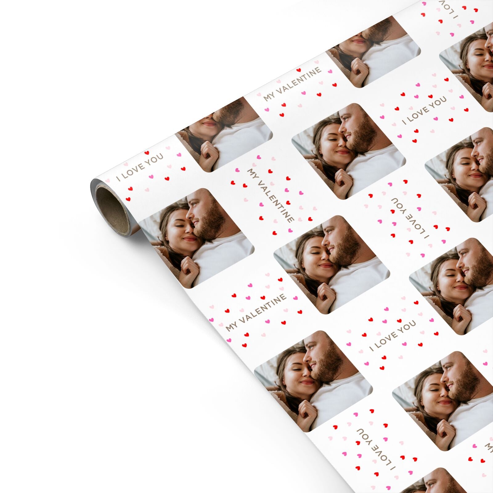 Valentine s Heart Confetti Personalised Gift Wrap