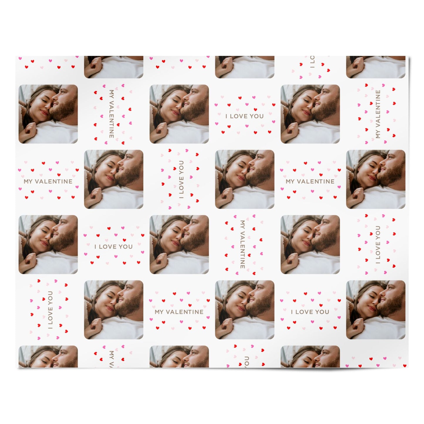 Valentine s Heart Confetti Personalised Wrapping Paper Alternative