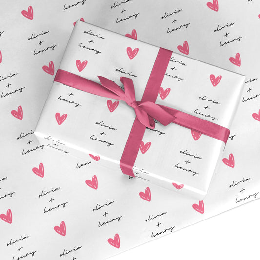 Valentine s Heart Custom Wrapping Paper