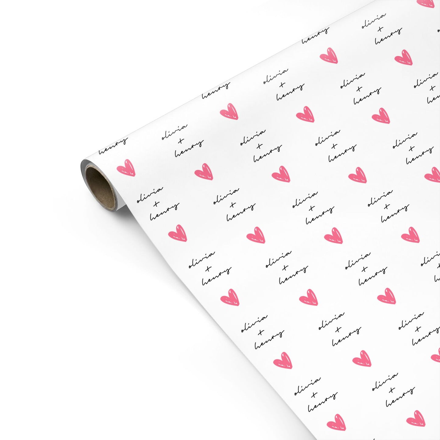 Valentine s Heart Personalised Gift Wrap
