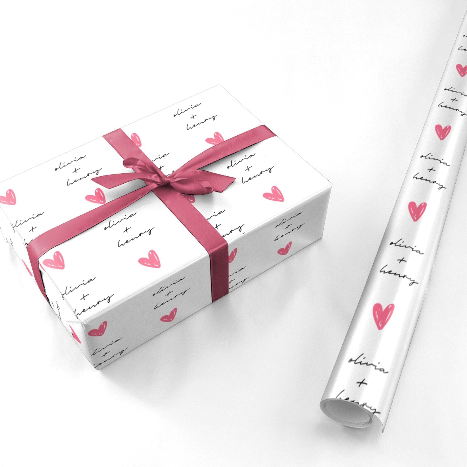 Valentine s Heart Personalised Wrapping Paper