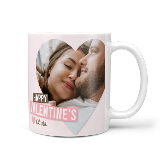 Valentine s Loving Life Photo with Name 10oz Mug