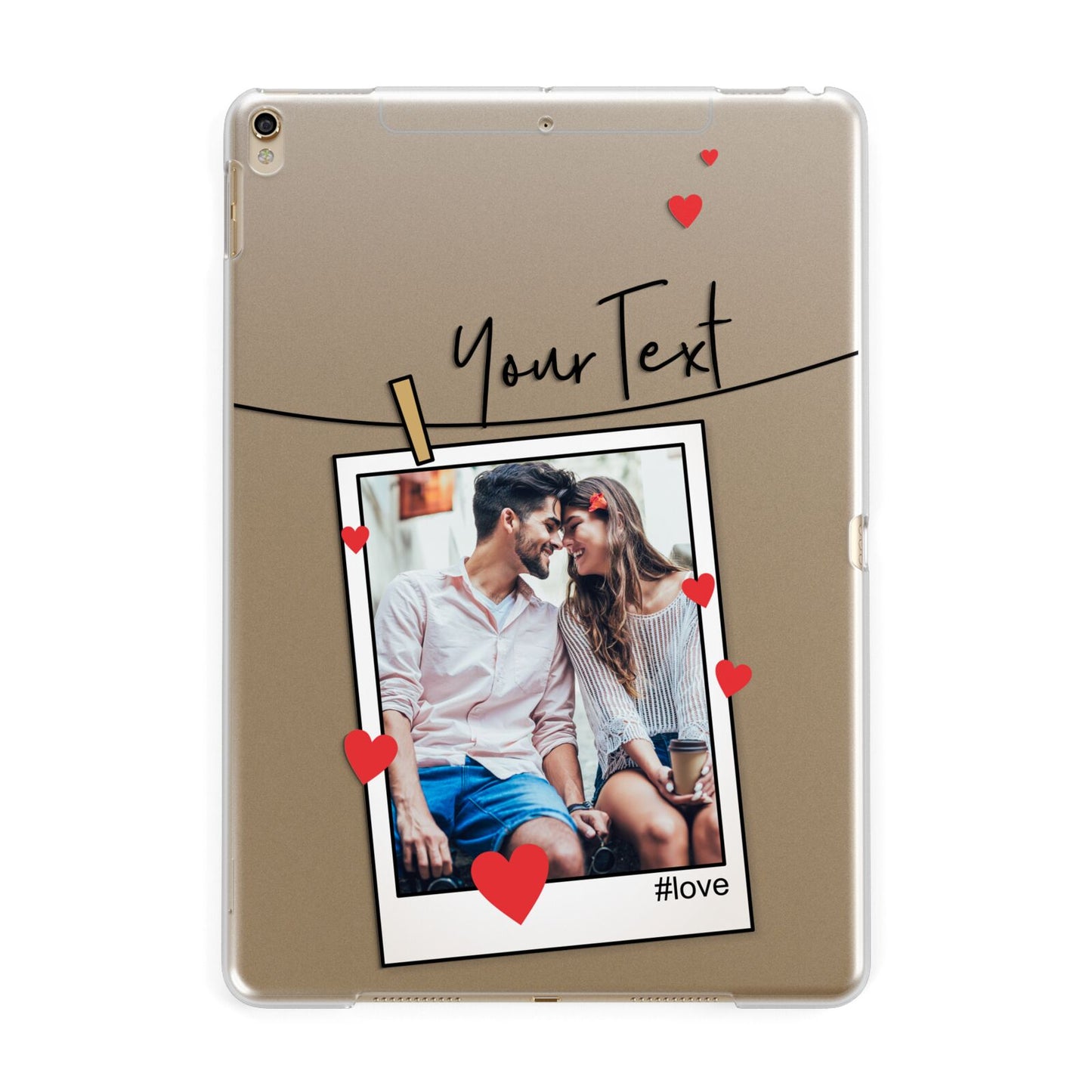 Valentine s Photo Apple iPad Gold Case
