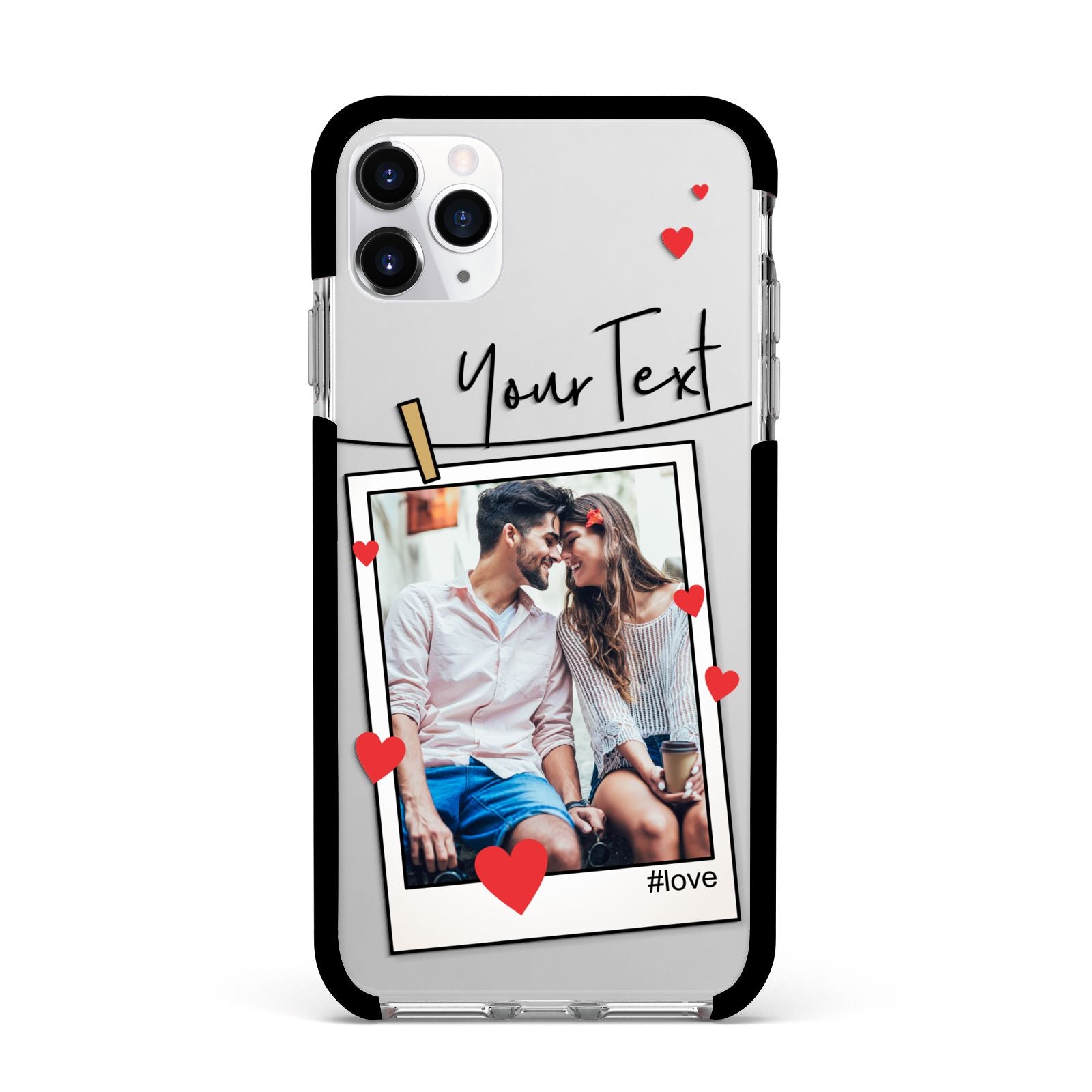Valentine s Photo Apple iPhone 11 Pro Max in Silver with Black Impact Case