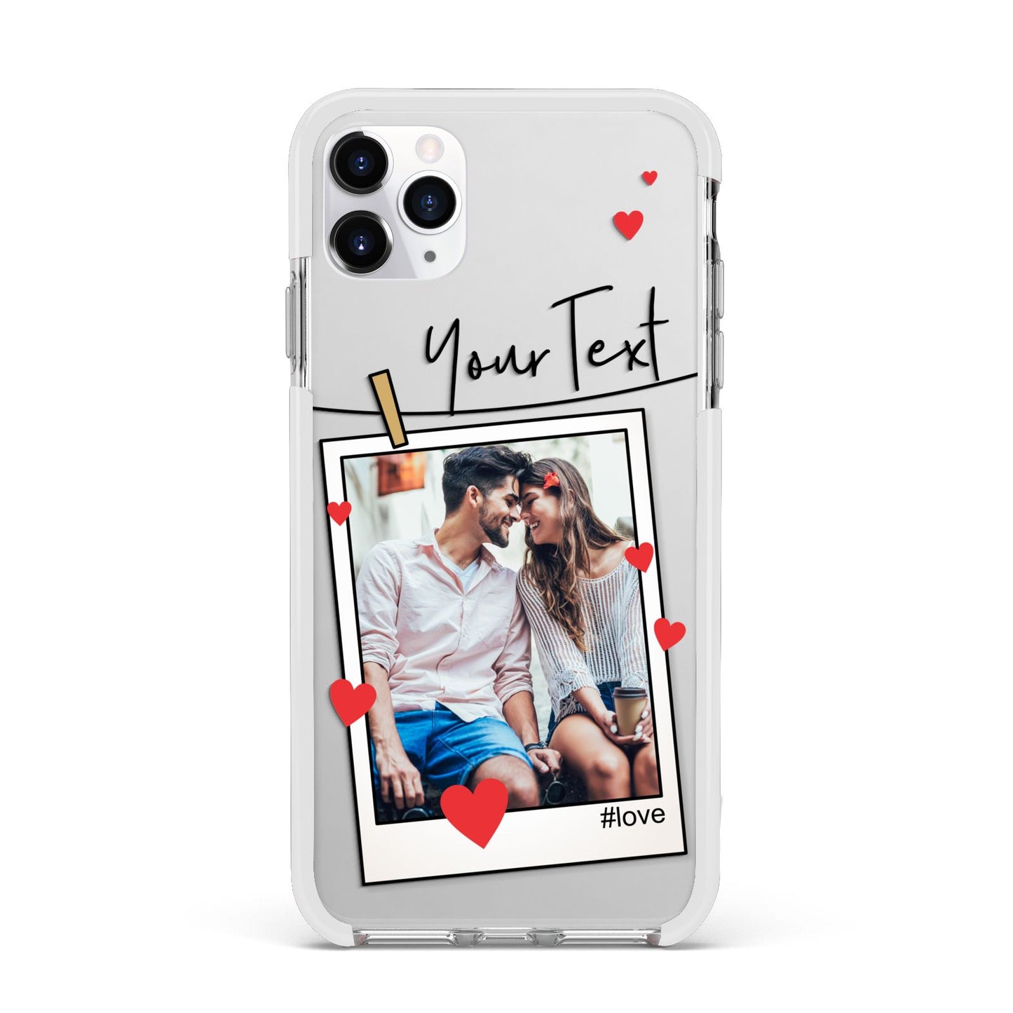 Valentine s Photo Apple iPhone 11 Pro Max in Silver with White Impact Case
