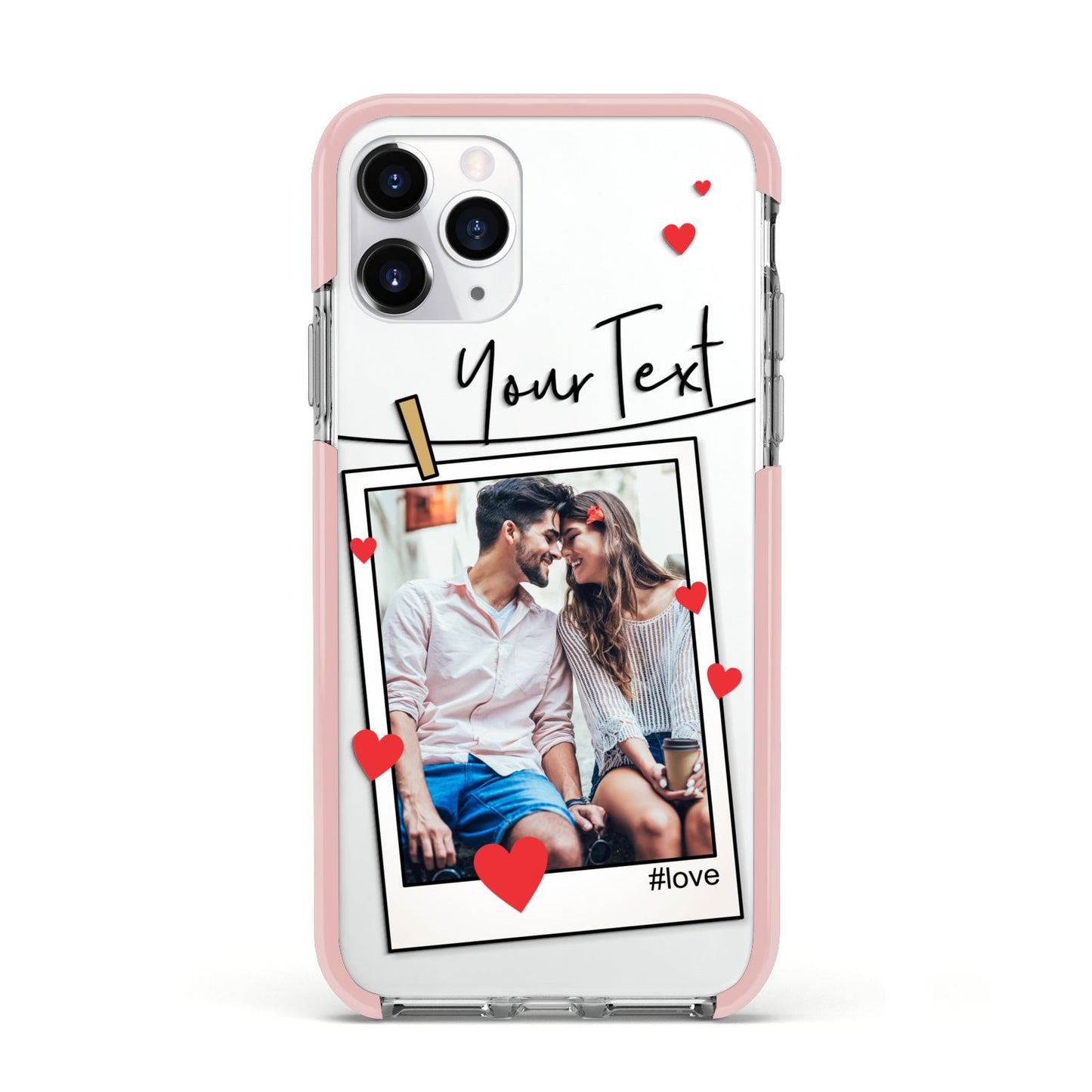 Valentine s Photo Apple iPhone 11 Pro in Silver with Pink Impact Case