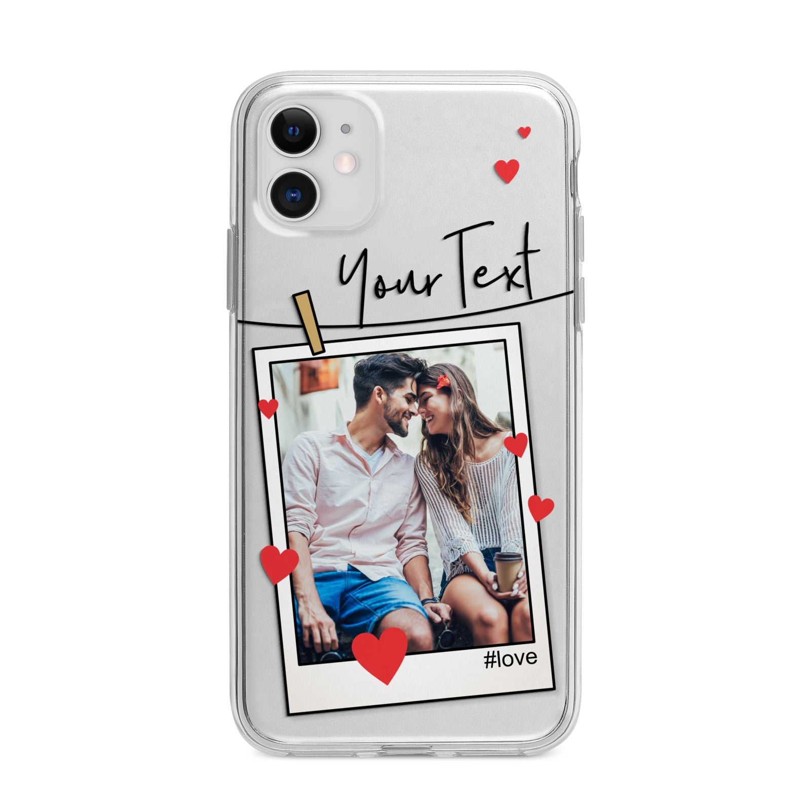 Valentine s Photo Apple iPhone 11 in White with Bumper Case