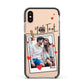 Valentine s Photo Apple iPhone Xs Impact Case Black Edge on Gold Phone