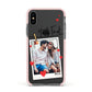 Valentine s Photo Apple iPhone Xs Impact Case Pink Edge on Black Phone