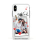 Valentine s Photo Apple iPhone Xs Impact Case White Edge on Silver Phone