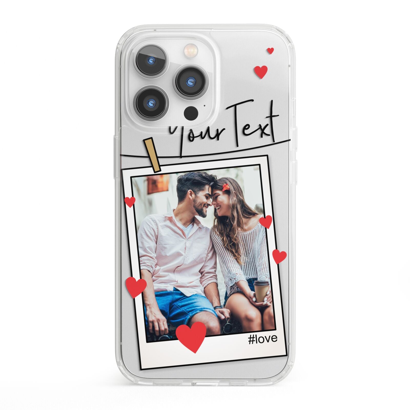 Valentine s Photo iPhone 13 Pro Clear Bumper Case