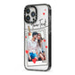 Valentine s Photo iPhone 13 Pro Max Black Impact Case Side Angle on Silver phone