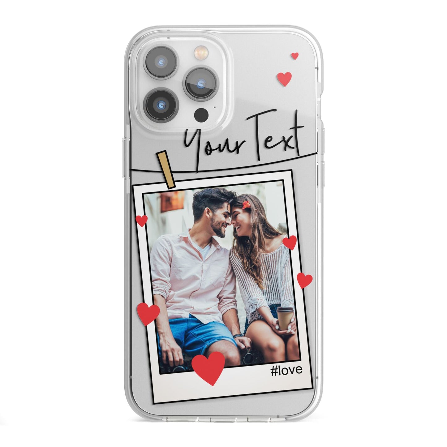 Valentine s Photo iPhone 13 Pro Max TPU Impact Case with White Edges