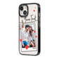 Valentine s Photo iPhone 14 Black Impact Case Side Angle on Silver phone