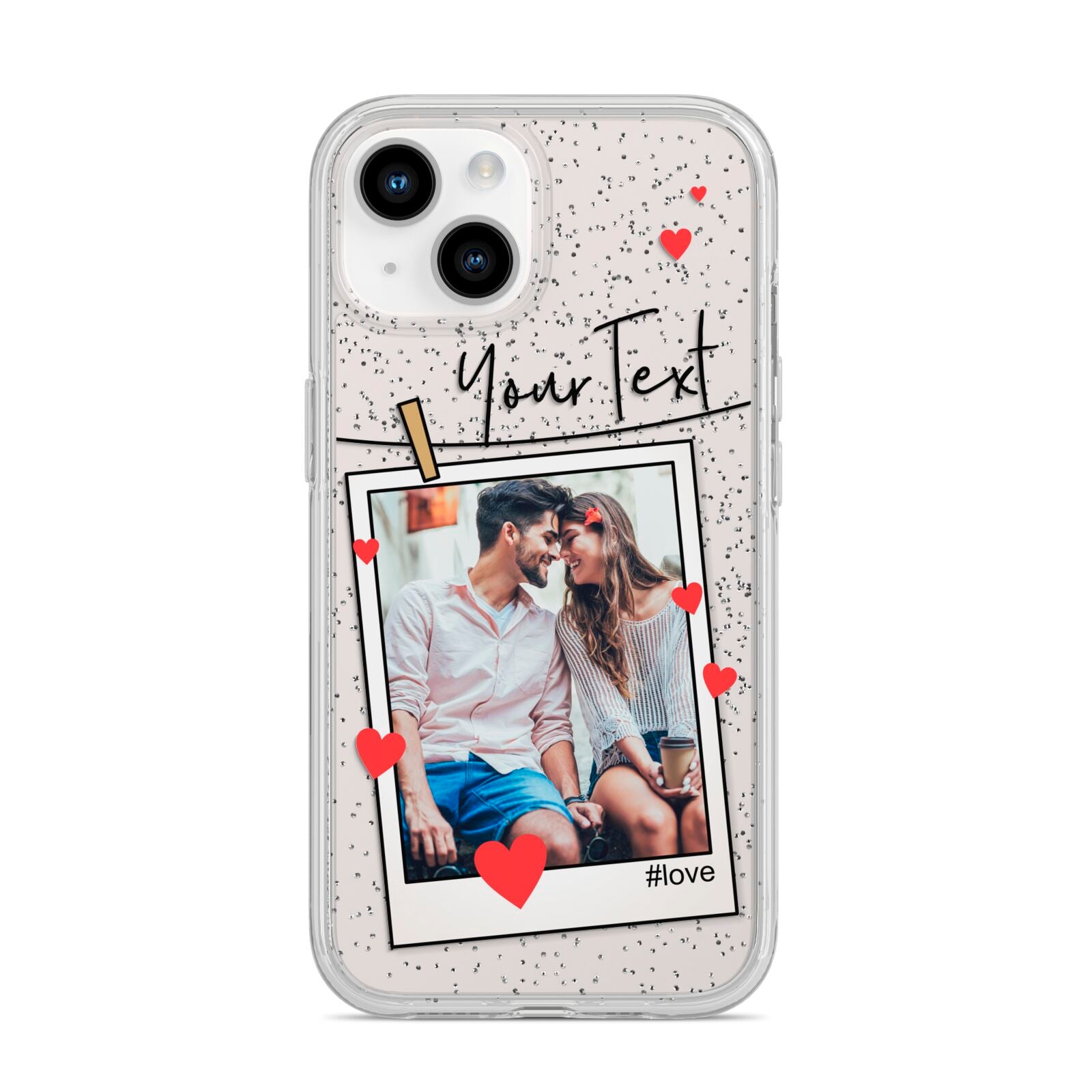Valentine s Photo iPhone 14 Glitter Tough Case Starlight