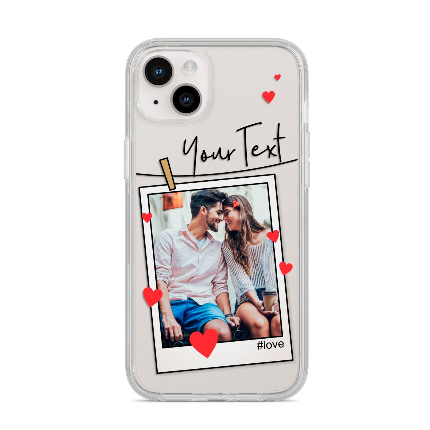 Valentine s Photo iPhone 14 Plus Clear Tough Case Starlight