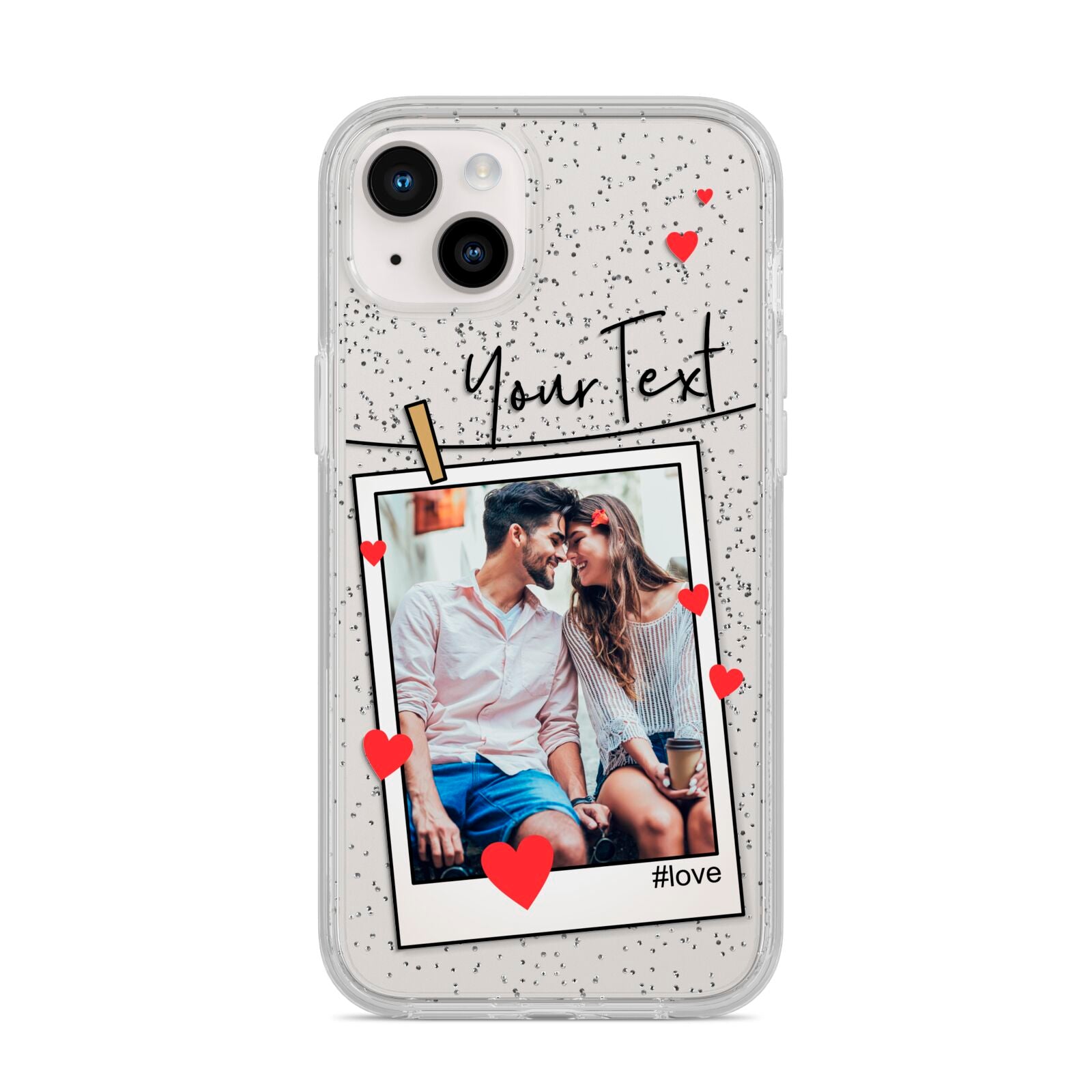 Valentine s Photo iPhone 14 Plus Glitter Tough Case Starlight