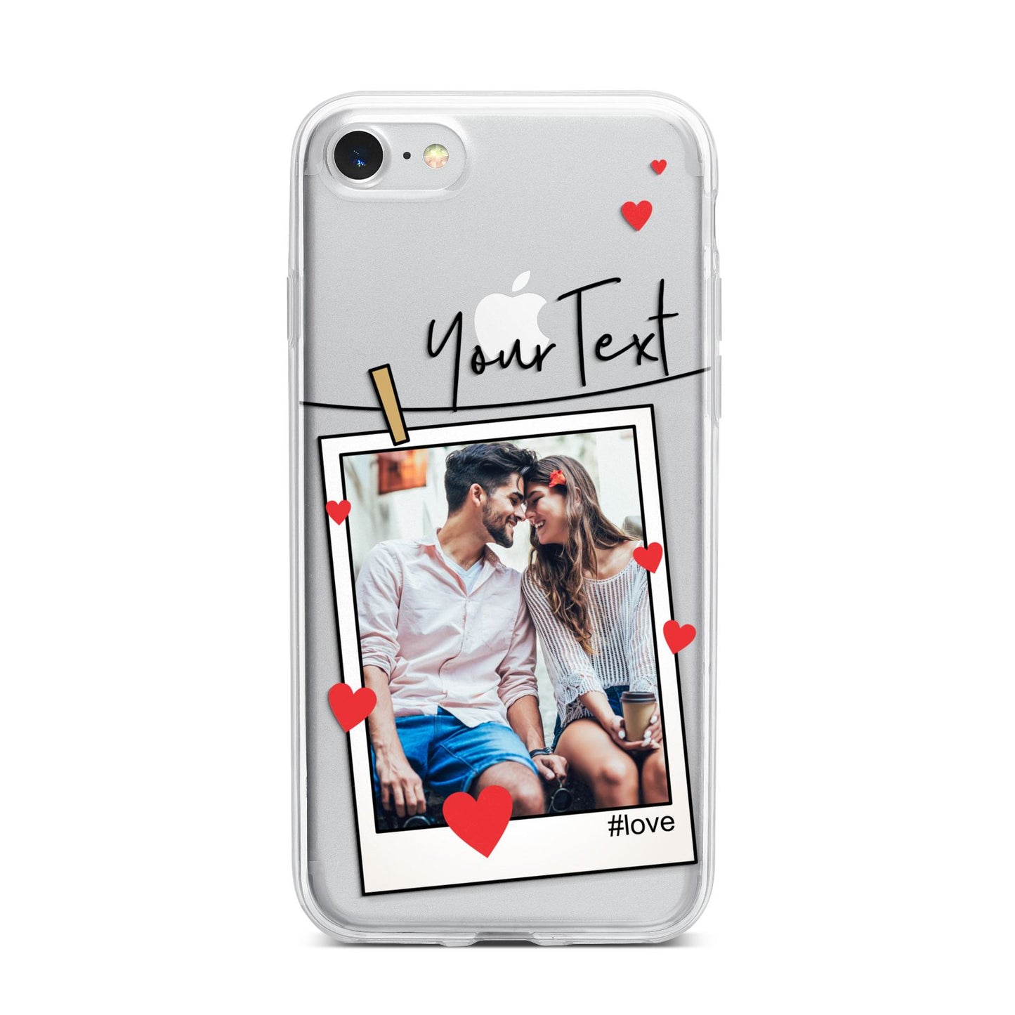 Valentine s Photo iPhone 7 Bumper Case on Silver iPhone