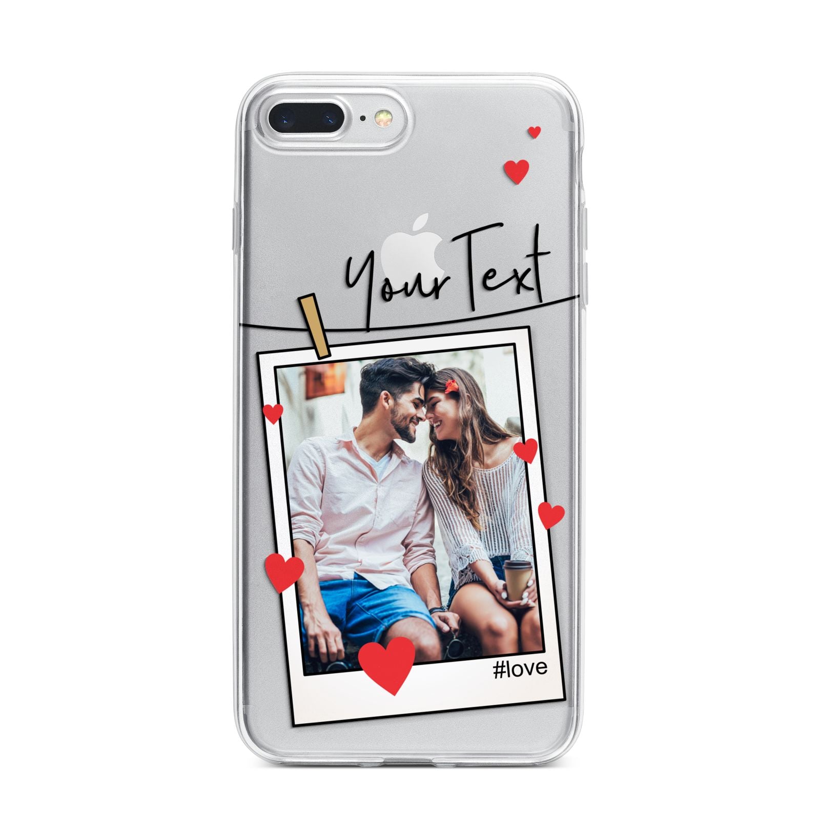 Valentine s Photo iPhone 7 Plus Bumper Case on Silver iPhone