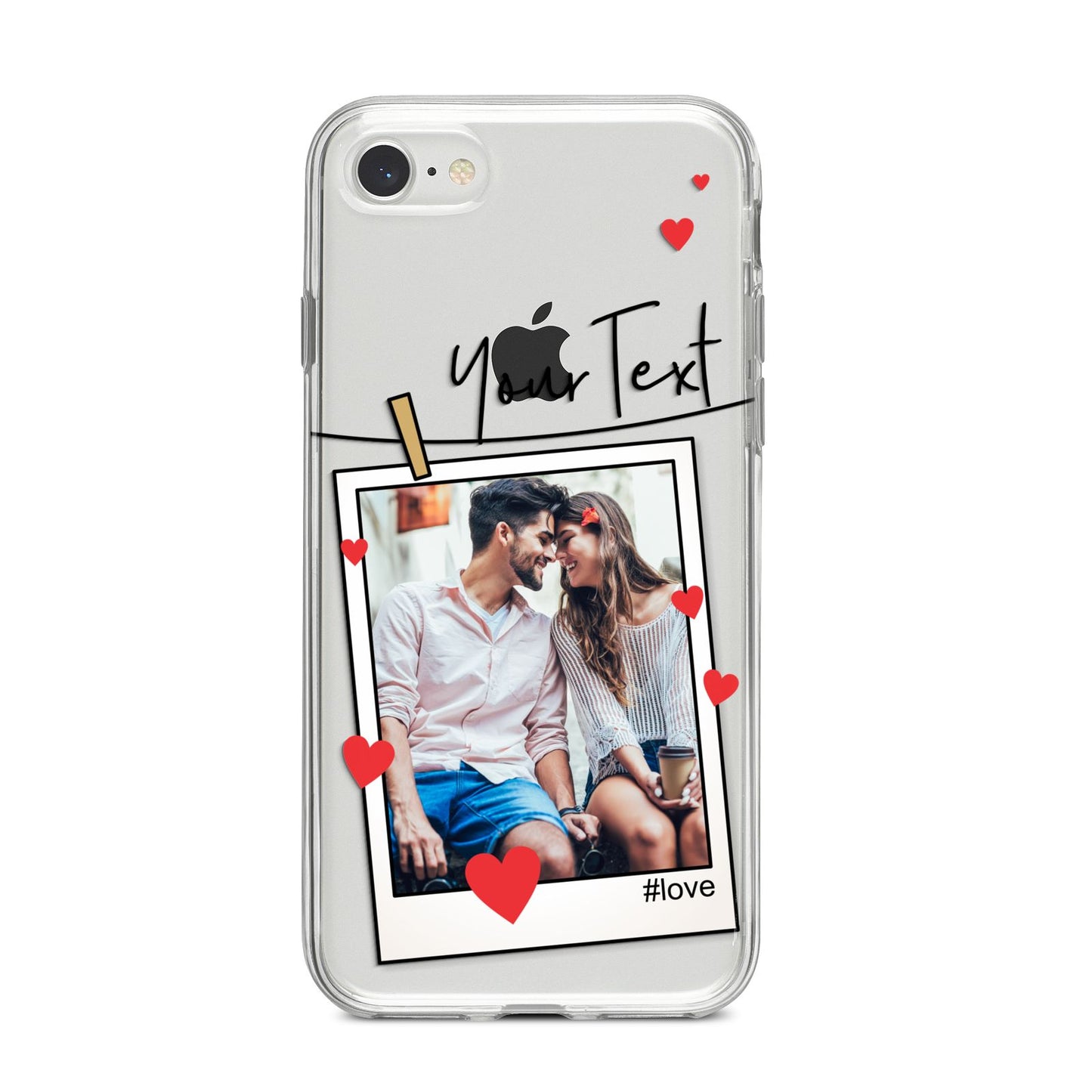 Valentine s Photo iPhone 8 Bumper Case on Silver iPhone