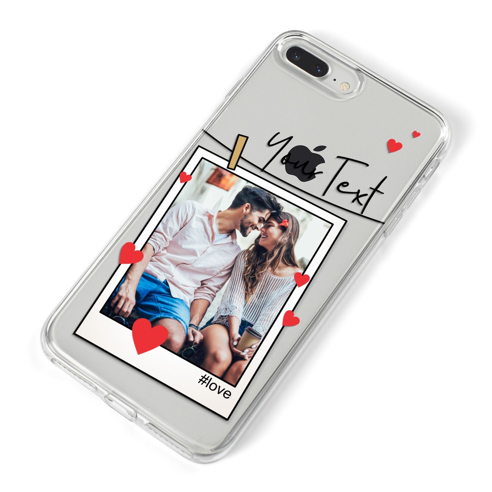 Valentine s Photo iPhone 8 Plus Bumper Case on Silver iPhone Alternative Image
