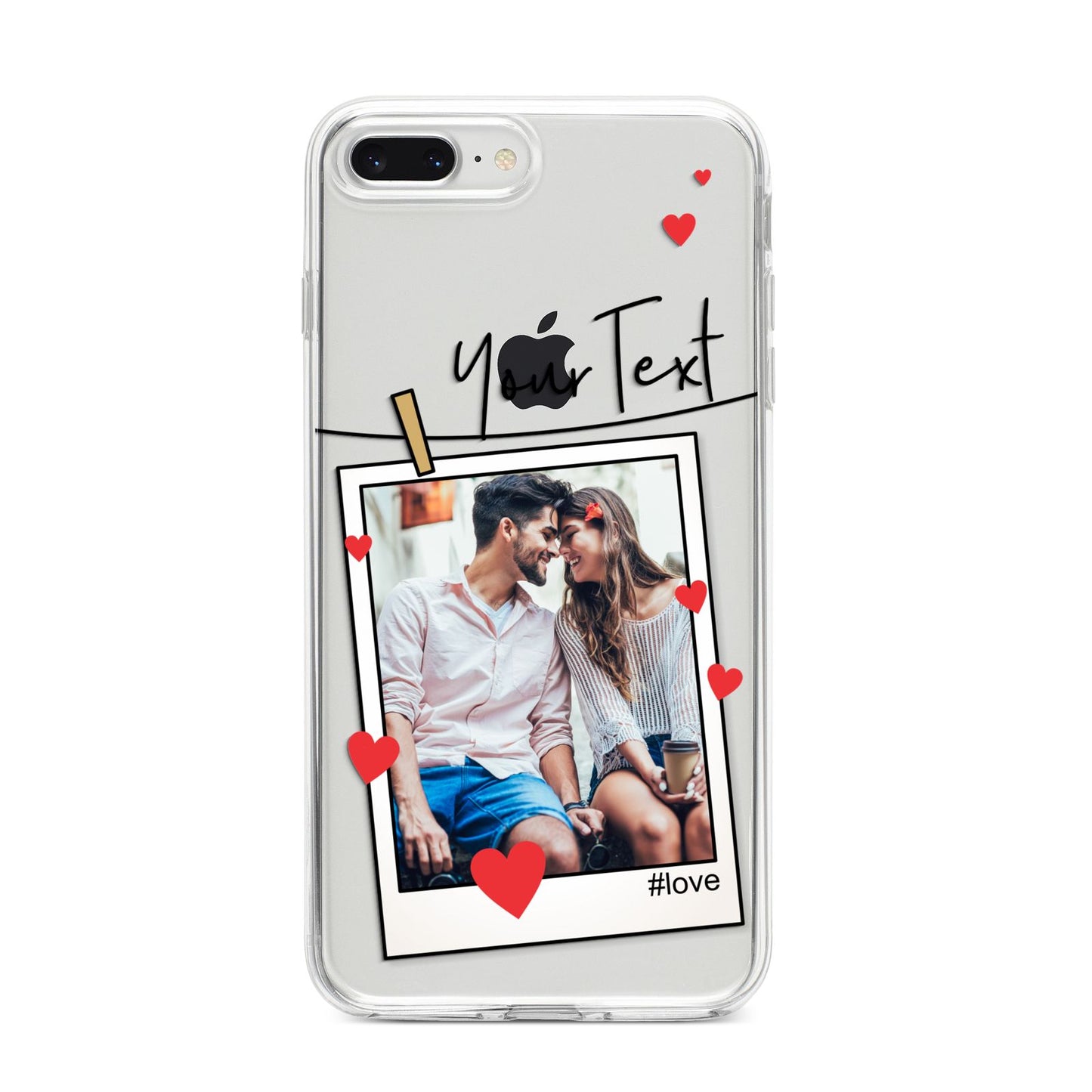 Valentine s Photo iPhone 8 Plus Bumper Case on Silver iPhone