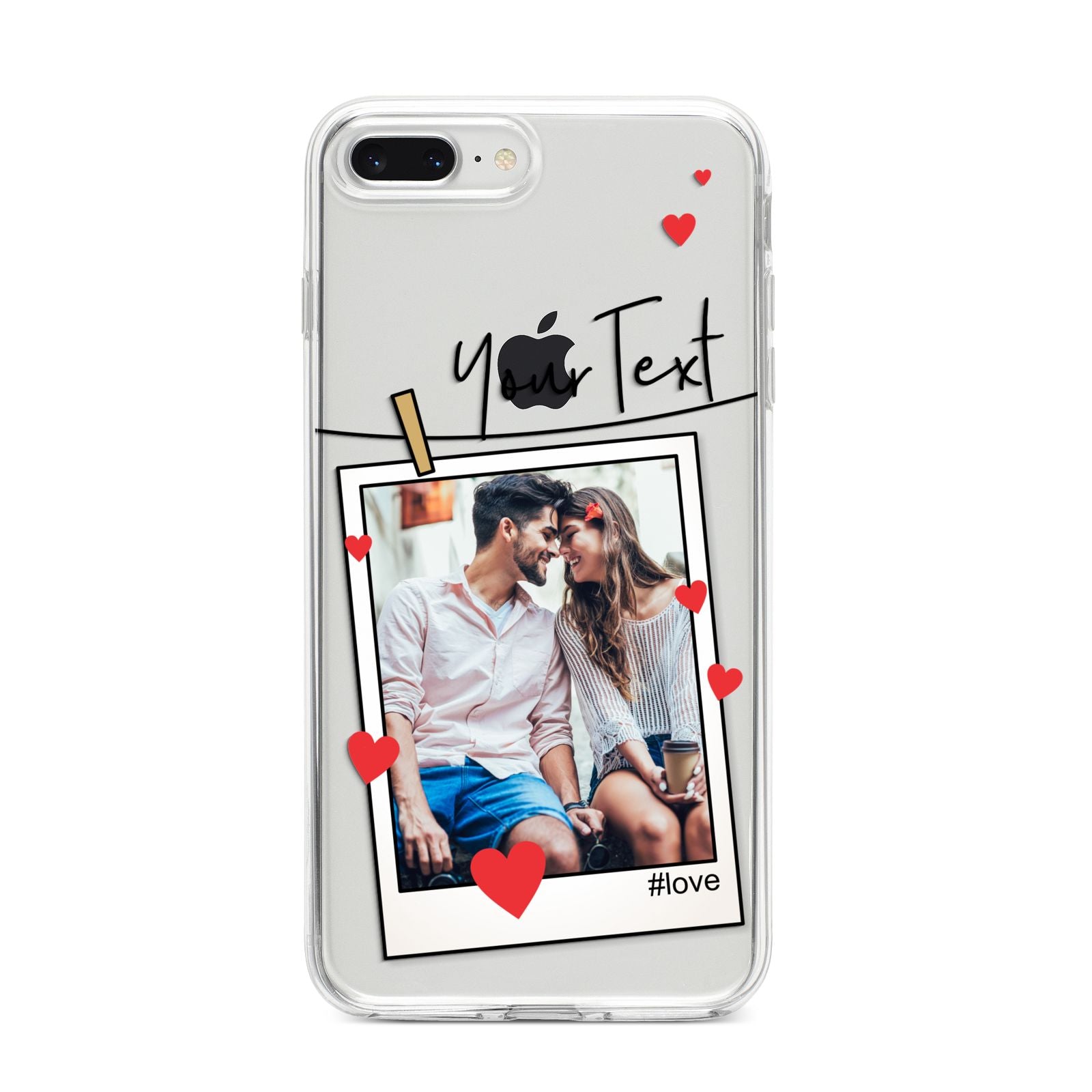 Valentine s Photo iPhone 8 Plus Bumper Case on Silver iPhone