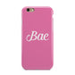 Valentines Bae Text Pink Apple iPhone 6 3D Tough Case