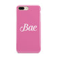 Valentines Bae Text Pink Apple iPhone 7 8 Plus 3D Tough Case