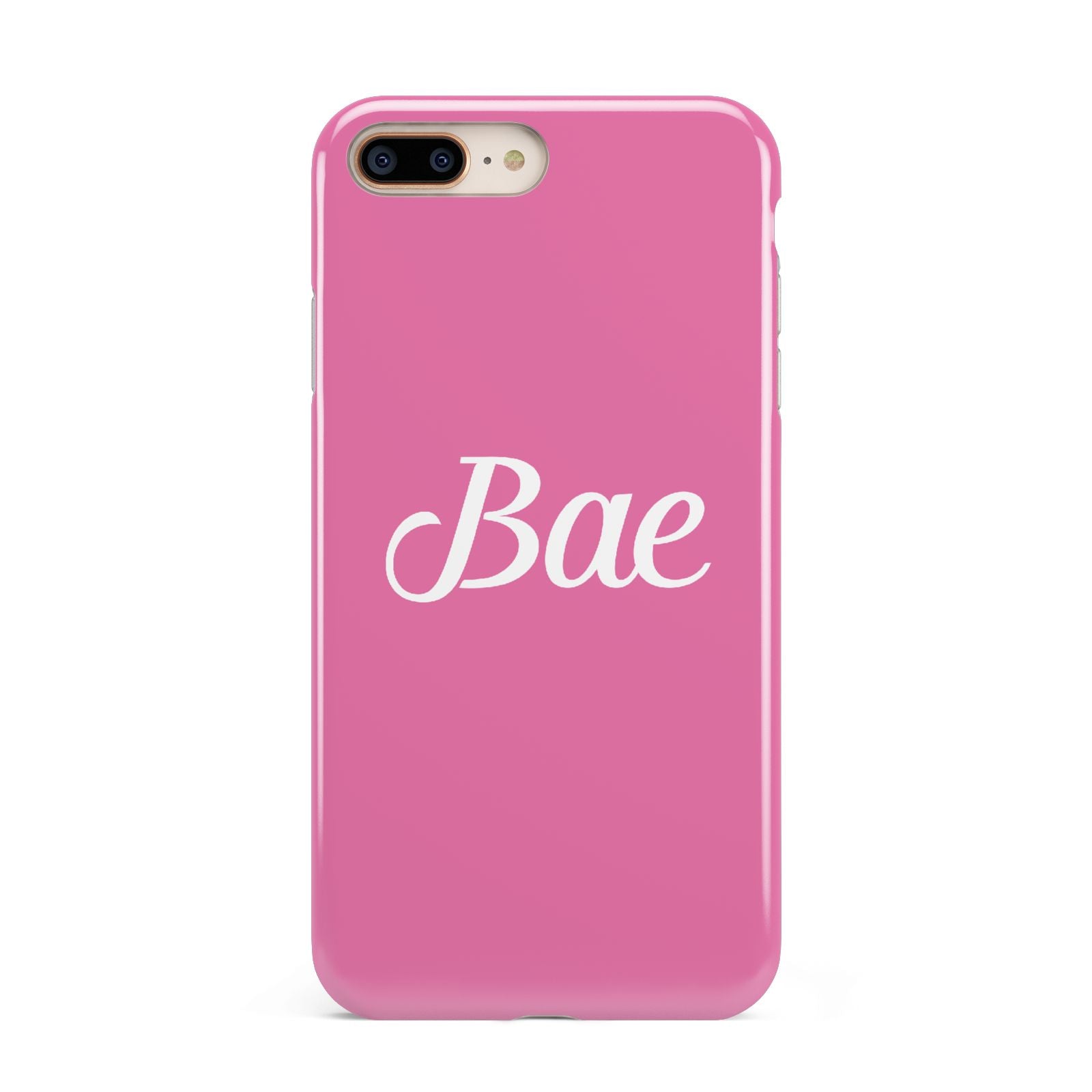 Valentines Bae Text Pink Apple iPhone 7 8 Plus 3D Tough Case