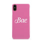Valentines Bae Text Pink Apple iPhone Xs Max 3D Snap Case