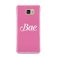 Valentines Bae Text Pink Samsung Galaxy A9 2016 Case on gold phone