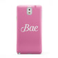 Valentines Bae Text Pink Samsung Galaxy Note 3 Case