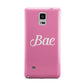 Valentines Bae Text Pink Samsung Galaxy Note 4 Case