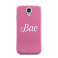 Valentines Bae Text Pink Samsung Galaxy S4 Case