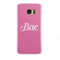 Valentines Bae Text Pink Samsung Galaxy S7 Edge Case