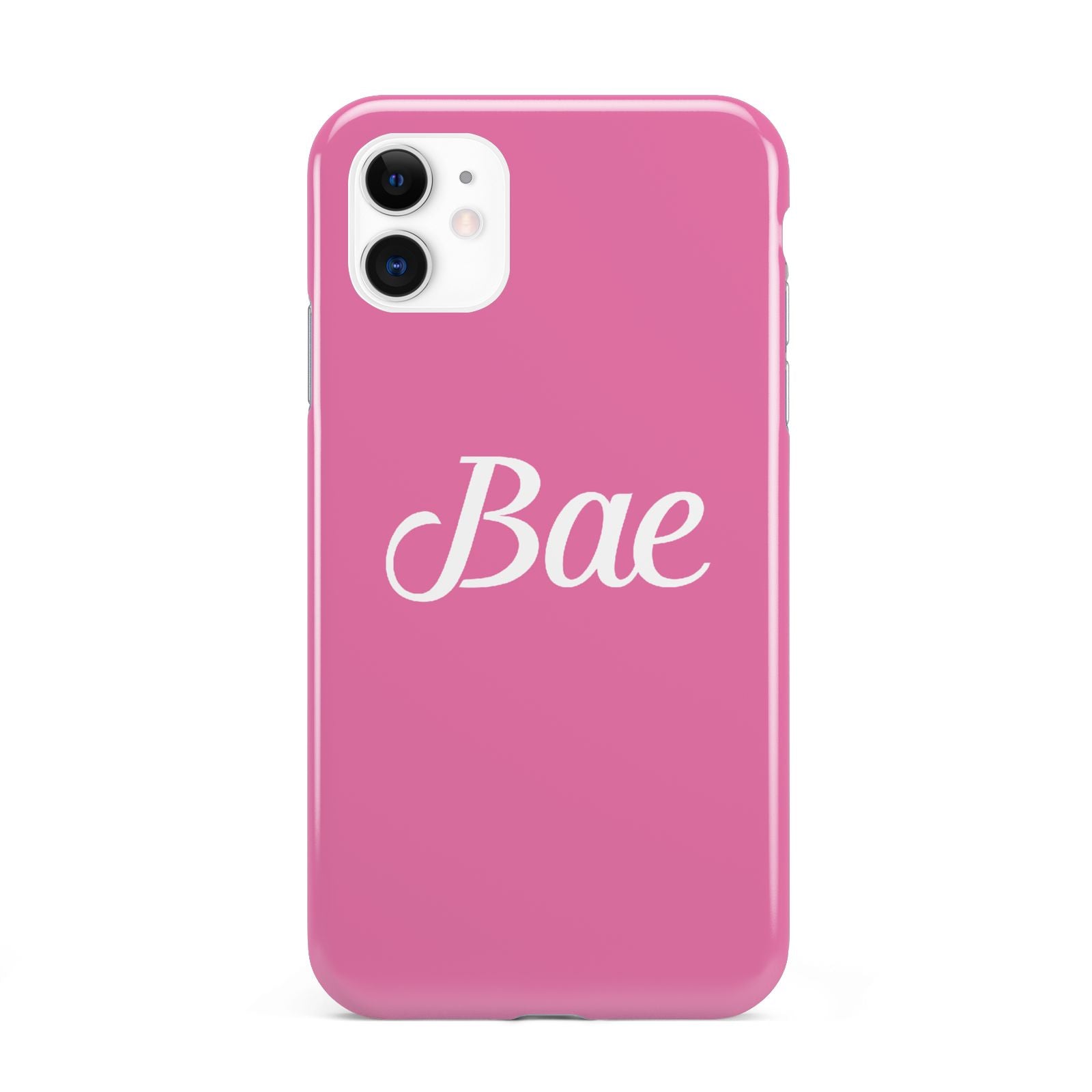 Valentines Bae Text Pink iPhone 11 3D Tough Case