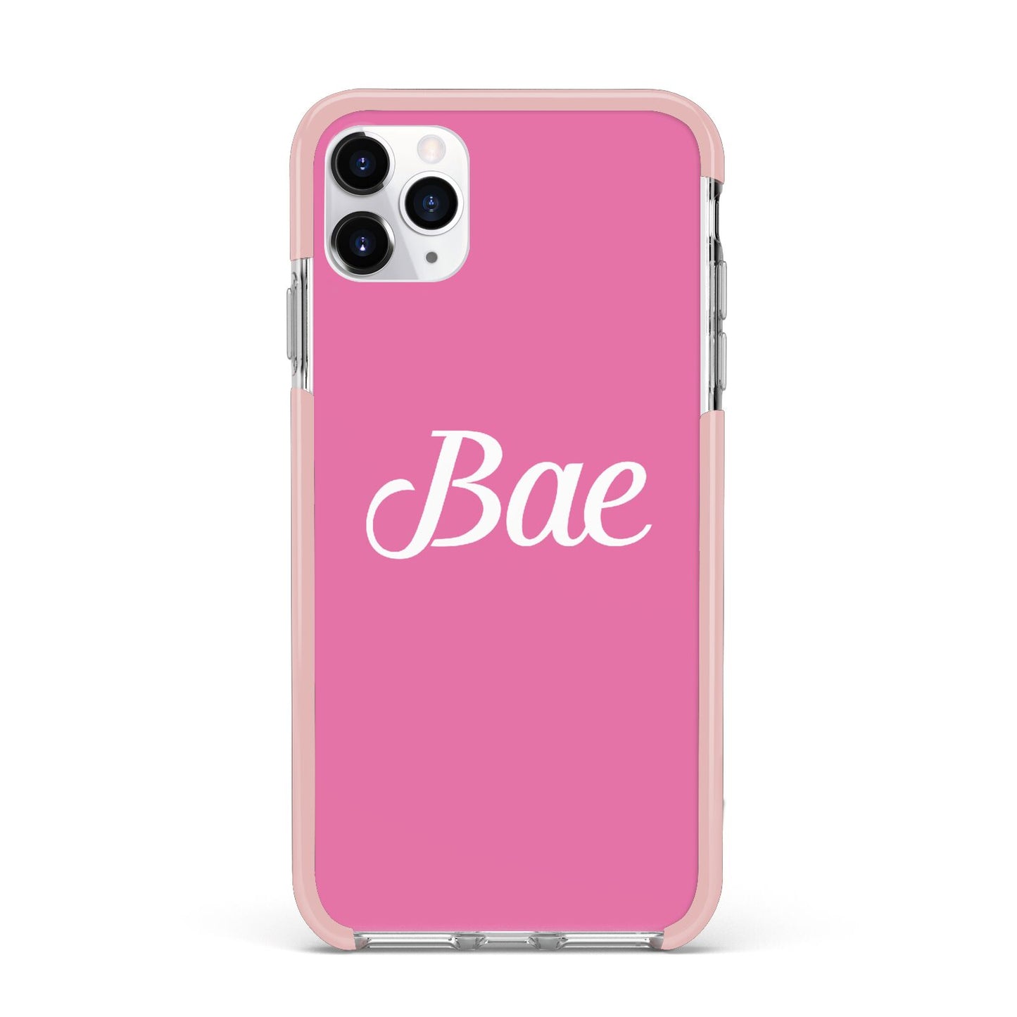 Valentines Bae Text Pink iPhone 11 Pro Max Impact Pink Edge Case
