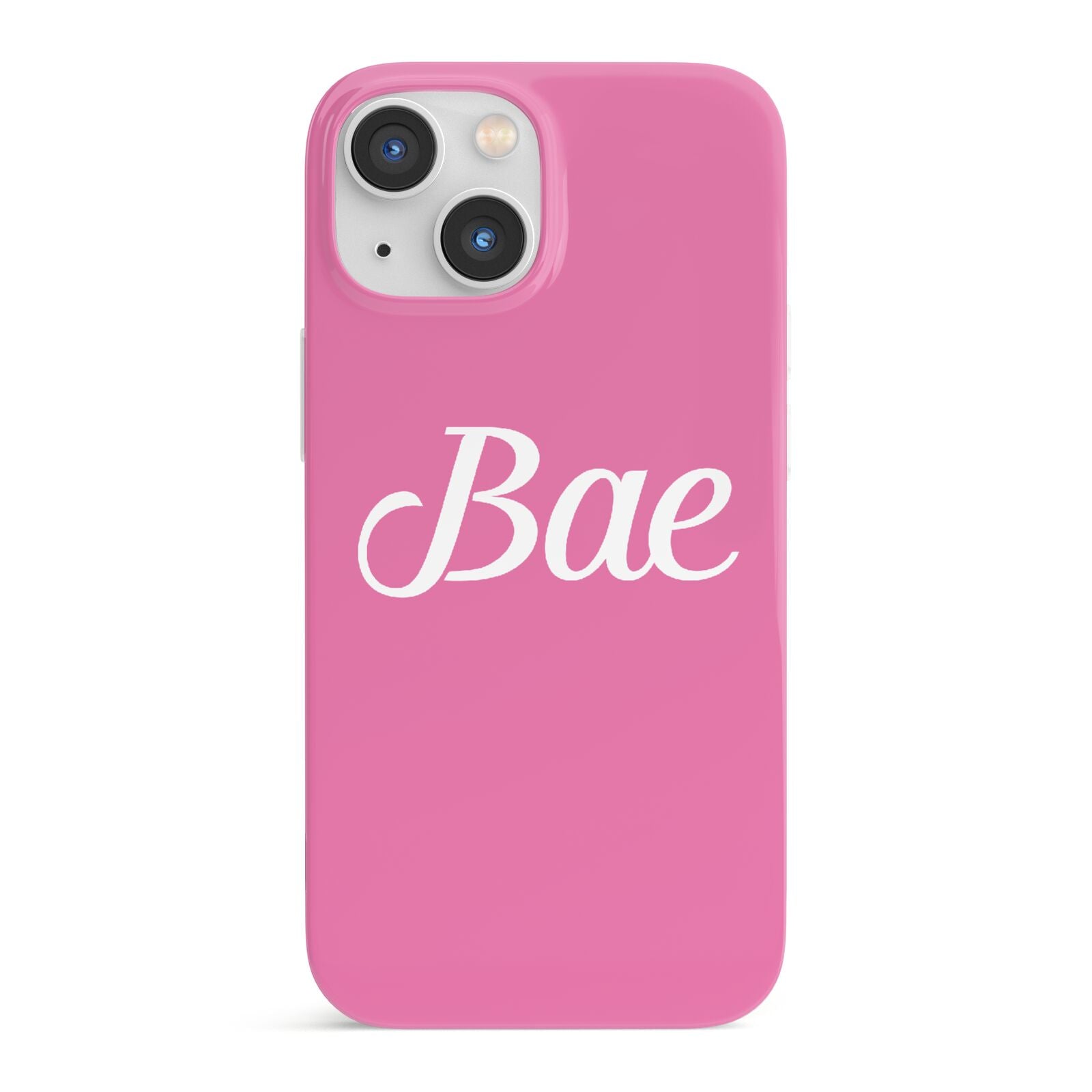 Valentines Bae Text Pink iPhone 13 Mini Full Wrap 3D Snap Case
