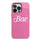 Valentines Bae Text Pink iPhone 13 Pro Full Wrap 3D Tough Case