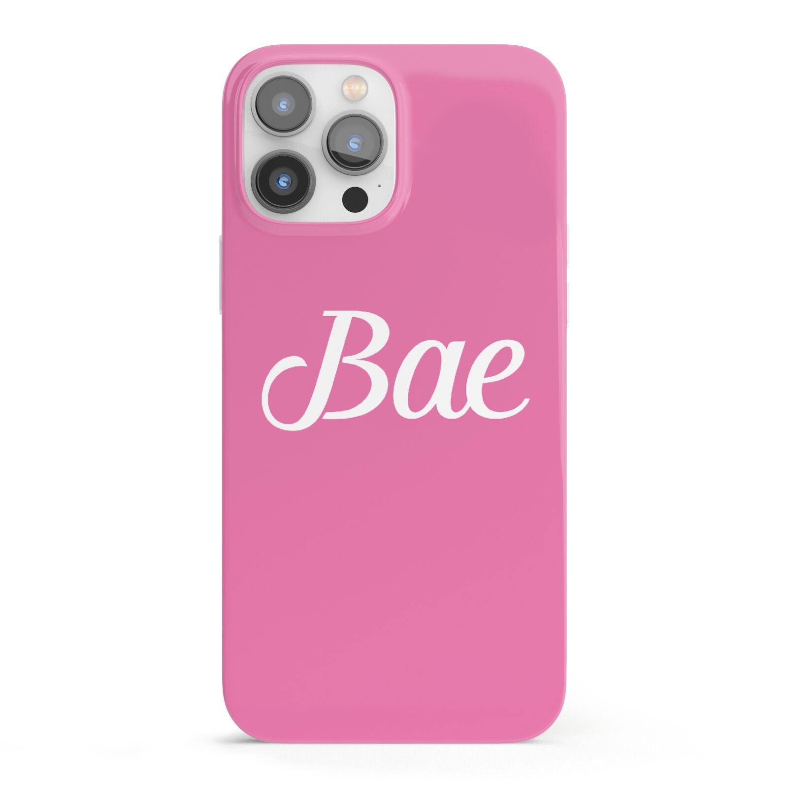 Valentines Bae Text Pink iPhone 13 Pro Max Full Wrap 3D Snap Case