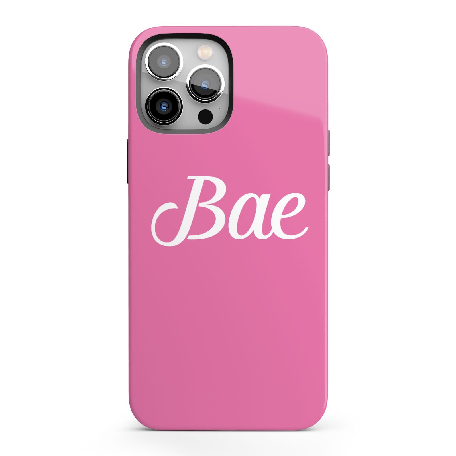 Valentines Bae Text Pink iPhone 13 Pro Max Full Wrap 3D Tough Case