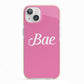Valentines Bae Text Pink iPhone 13 TPU Impact Case with Pink Edges